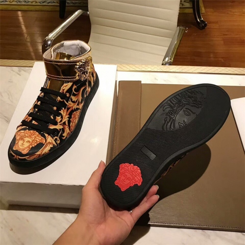 Replica Versace High Tops Shoes For Men #345826 $85.00 USD for Wholesale