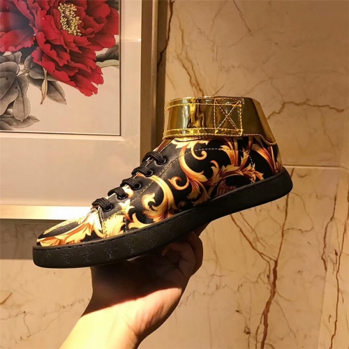 Replica Versace High Tops Shoes For Men #345826 $85.00 USD for Wholesale