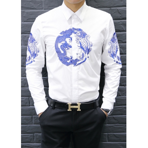 Replica Dolce & Gabbana D&G Shirts Long Sleeved For Men #347762 $80.00 USD for Wholesale
