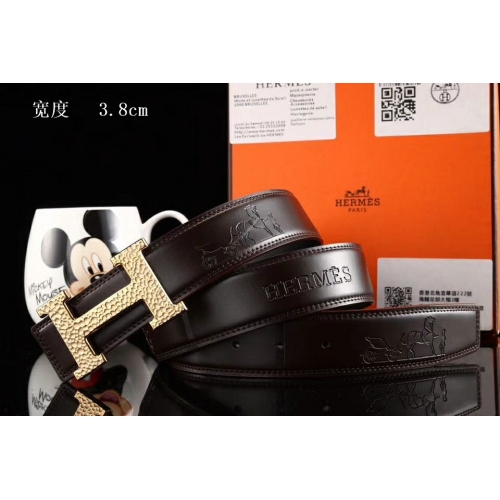 Replica Hermes AAA Quality Belts In Brown #353015 $48.00 USD for Wholesale