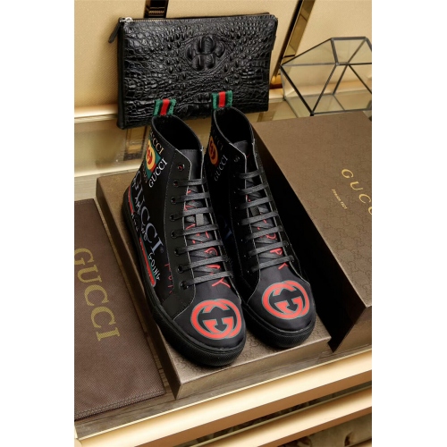 Replica Gucci High Tops Shoes For Men #353601 $85.00 USD for Wholesale