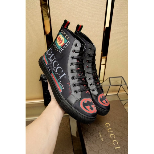 Replica Gucci High Tops Shoes For Men #353601 $85.00 USD for Wholesale
