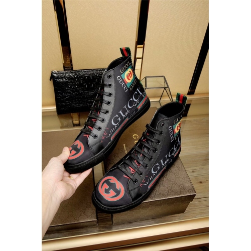 Replica Gucci High Tops Shoes For Men #353601 $85.00 USD for Wholesale