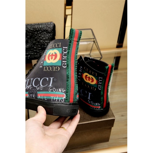 Replica Gucci High Tops Shoes For Men #353601 $85.00 USD for Wholesale