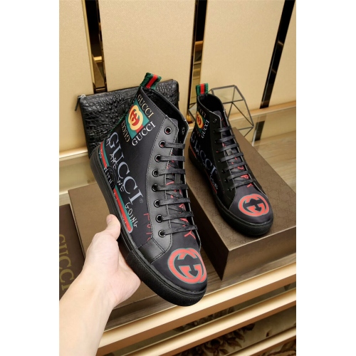 Replica Gucci High Tops Shoes For Men #353601 $85.00 USD for Wholesale