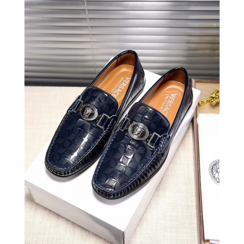 Versace Leather Shoes For Men #363720 $85.00 USD, Wholesale Replica Versace Leather Shoes
