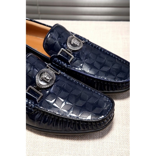 Replica Versace Leather Shoes For Men #363720 $85.00 USD for Wholesale
