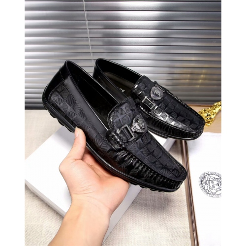 Replica Versace Leather Shoes For Men #363721 $85.00 USD for Wholesale