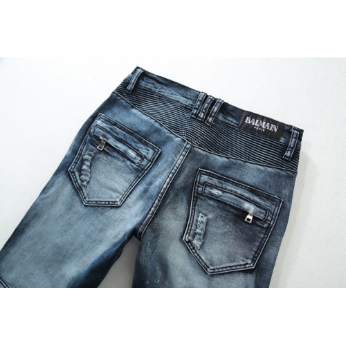 Replica Balmain Jeans For Men #364712 $68.00 USD for Wholesale