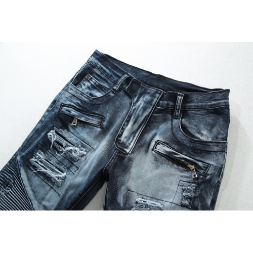 Replica Balmain Jeans For Men #364712 $68.00 USD for Wholesale