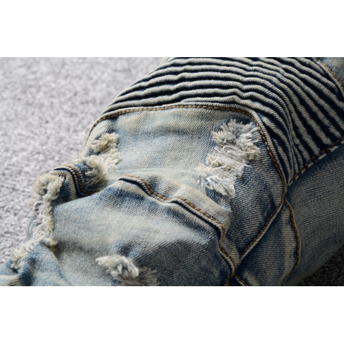 Replica Balmain Jeans For Men #364715 $64.00 USD for Wholesale