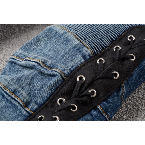 Replica Balmain Jeans For Men #364718 $76.00 USD for Wholesale