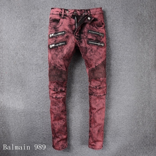 Replica Balmain Jeans For Men #364719 $68.00 USD for Wholesale