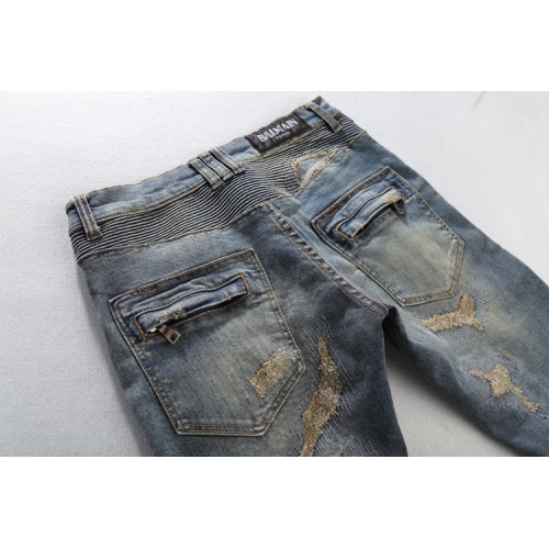 Replica Balmain Jeans For Men #364739 $68.00 USD for Wholesale