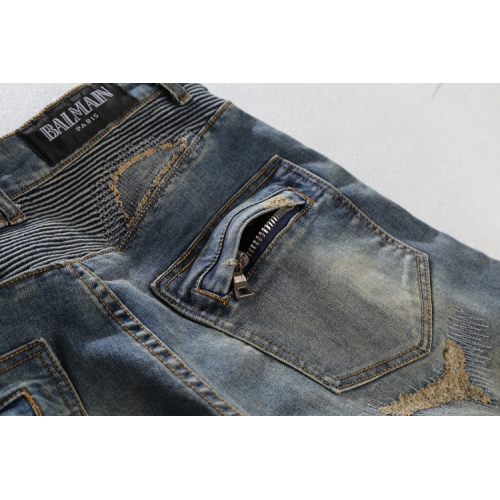 Replica Balmain Jeans For Men #364739 $68.00 USD for Wholesale
