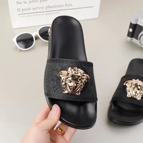 Replica Versace Slippers For Men #365640 $42.50 USD for Wholesale