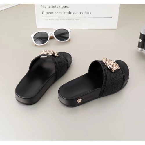 Replica Versace Slippers For Men #365640 $42.50 USD for Wholesale