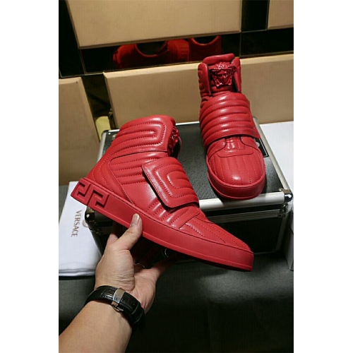 Replica Versace High Tops Shoes For Men #367459 $108.00 USD for Wholesale