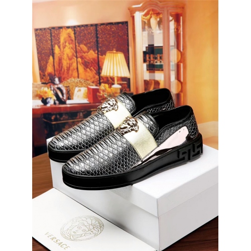 Versace Casual Shoes For Men #367550 $85.00 USD, Wholesale Replica Versace Flat Shoes