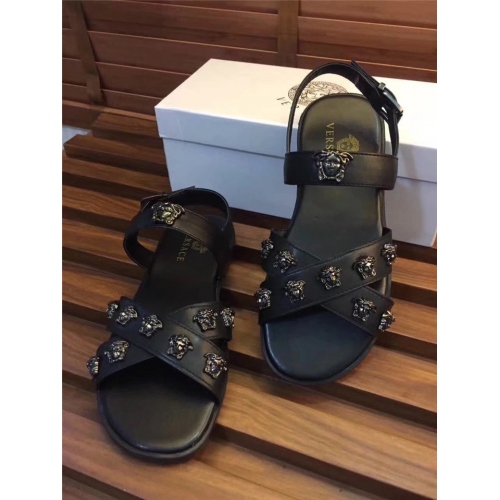Replica Versace Fashion Slippers For Men #367554 $59.00 USD for Wholesale