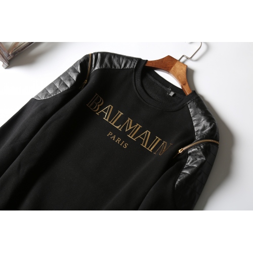 Replica Balmain Hoodies Long Sleeved For Men #369136 $56.00 USD for Wholesale