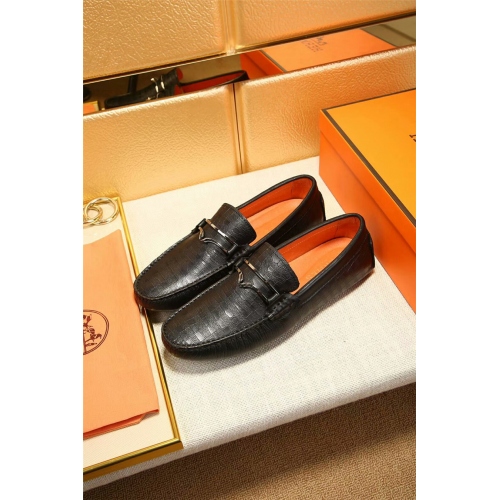 Hermes Leather Shoes For Men #374237 $81.00 USD, Wholesale Replica Hermes Leather Shoes