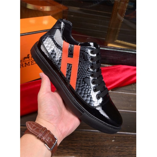 Replica Hermes High Tops Shoes For Men #374238 $91.00 USD for Wholesale