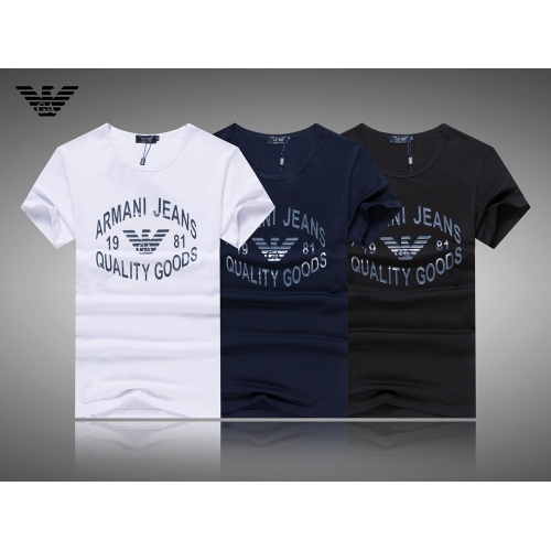 Replica Armani T-Shirts Short Sleeved For Men #376468 $21.80 USD for Wholesale