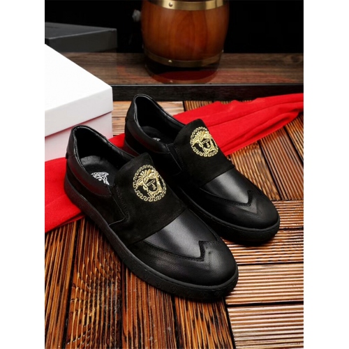 Versace Casual Shoes For Men #377915 $85.00 USD, Wholesale Replica Versace Flat Shoes