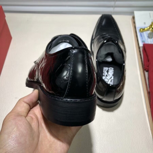 Replica Salvatore Ferragamo SF Leather Shoes For Men #388827 $94.00 USD for Wholesale