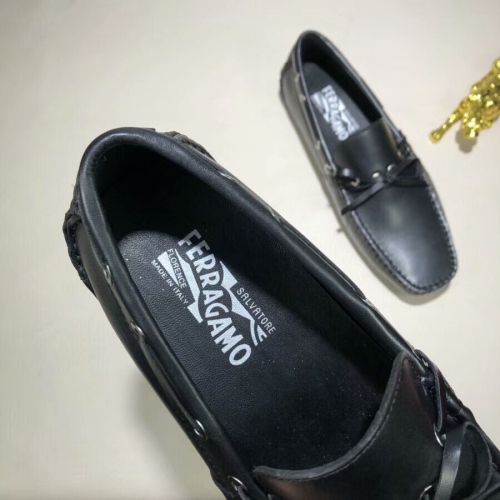 Replica Salvatore Ferragamo SF Leather Shoes For Men #388829 $89.00 USD for Wholesale