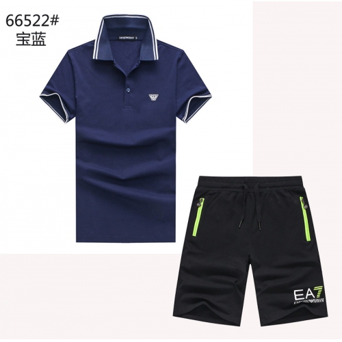 Armani Tracksuits Short Sleeved For Men #392660 $40.00 USD, Wholesale Replica Armani Tracksuits
