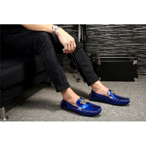 Replica Versace Leather Shoes For Men #393219 $76.00 USD for Wholesale