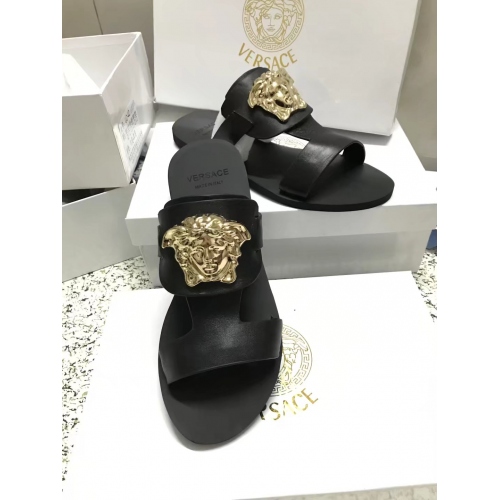 Replica Versace Fashion Slippers For Women #395202 $65.00 USD for Wholesale