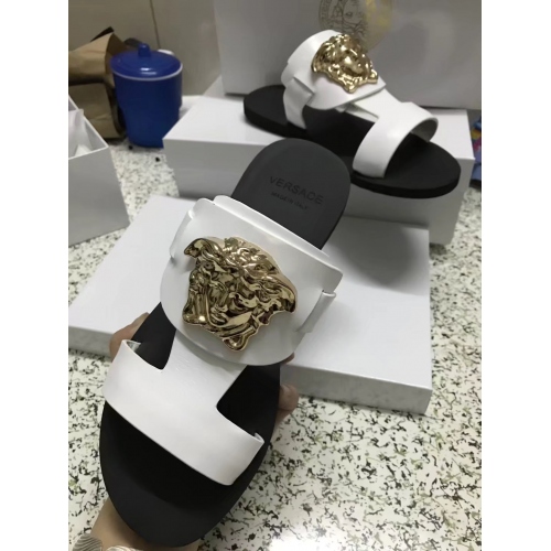 Replica Versace Fashion Slippers For Women #395203 $65.00 USD for Wholesale