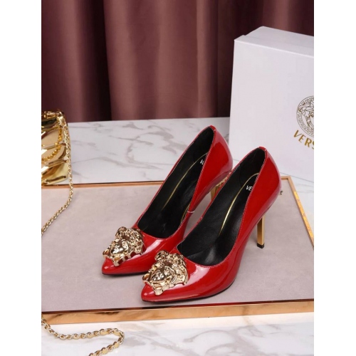 Versace High-Heeled Shoes For Women #395272 $78.00 USD, Wholesale Replica Versace High-Heeled Shoes