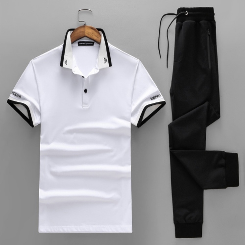 Armani Tracksuits Short Sleeved For Men #396328 $70.00 USD, Wholesale Replica Armani Tracksuits