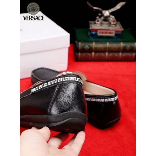 Replica Versace Leather Shoes For Men #399642 $81.00 USD for Wholesale