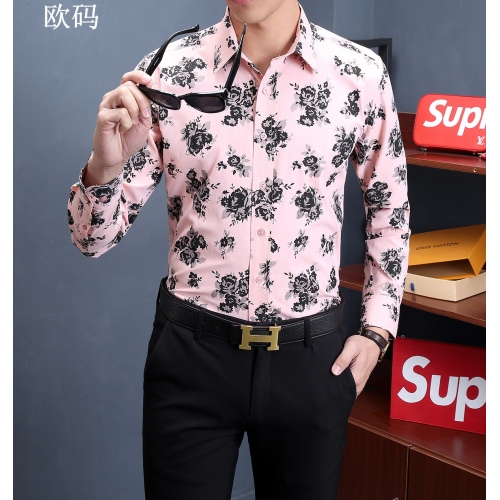 Replica Dolce & Gabbana D&G Shirts Long Sleeved For Men #401402 $34.50 USD for Wholesale