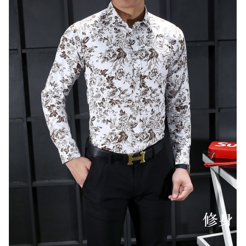 Replica Dolce & Gabbana D&G Shirts Long Sleeved For Men #401537 $34.50 USD for Wholesale