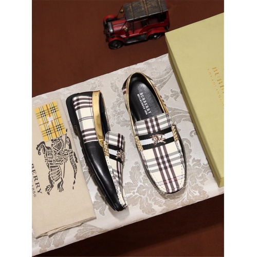 Replica Burberry Leather Shoes For Men #402364 $78.00 USD for Wholesale