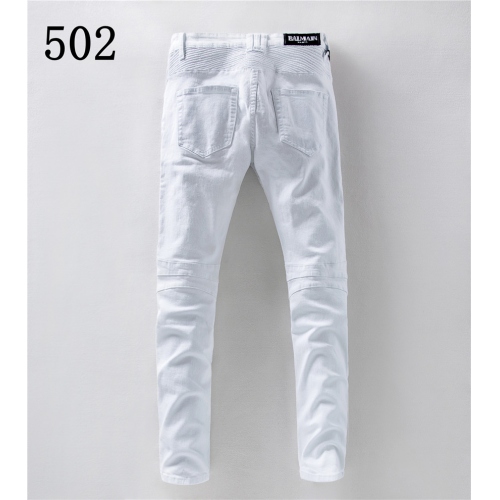 Replica Balmain Jeans For Men #402975 $56.00 USD for Wholesale