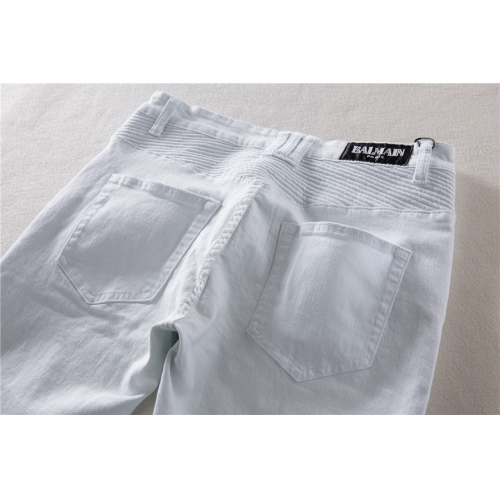 Replica Balmain Jeans For Men #402975 $60.00 USD for Wholesale