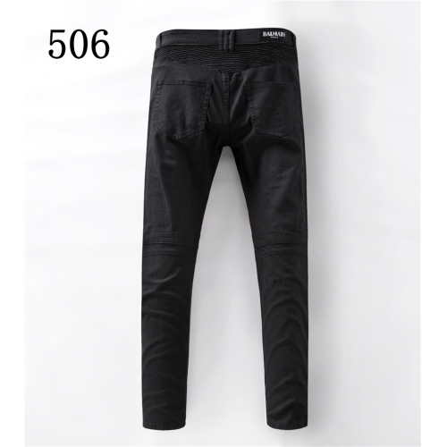 Replica Balmain Jeans For Men #402977 $60.00 USD for Wholesale
