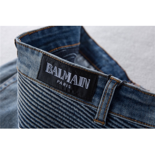 Replica Balmain Jeans For Men #402986 $60.00 USD for Wholesale