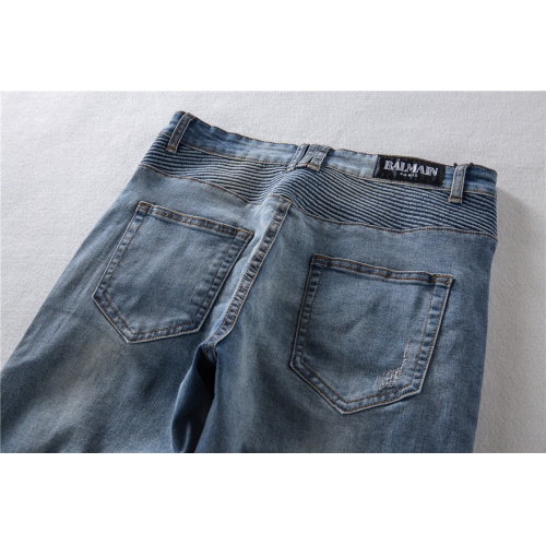 Replica Balmain Jeans For Men #402986 $60.00 USD for Wholesale