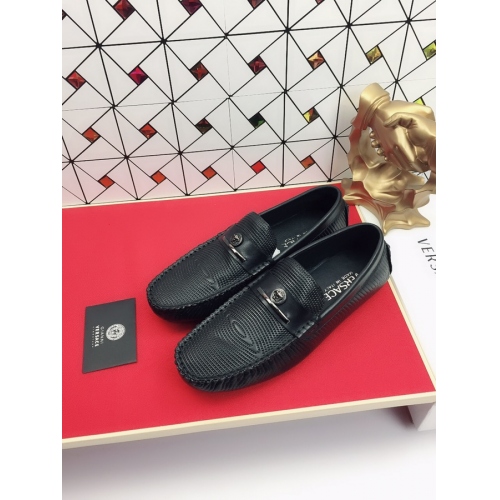 Versace Leather Shoes For Men #403378 $78.00 USD, Wholesale Replica Versace Leather Shoes