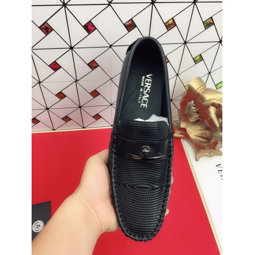 Replica Versace Leather Shoes For Men #403378 $78.00 USD for Wholesale