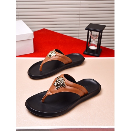 Versace Fashion Slippers For Men #405250 $52.00 USD, Wholesale Replica Versace Slippers