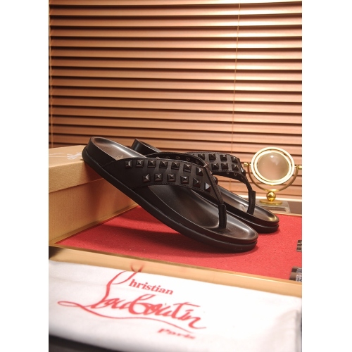 Replica Christian Louboutin CL Slippers For Men #405838 $56.00 USD for Wholesale